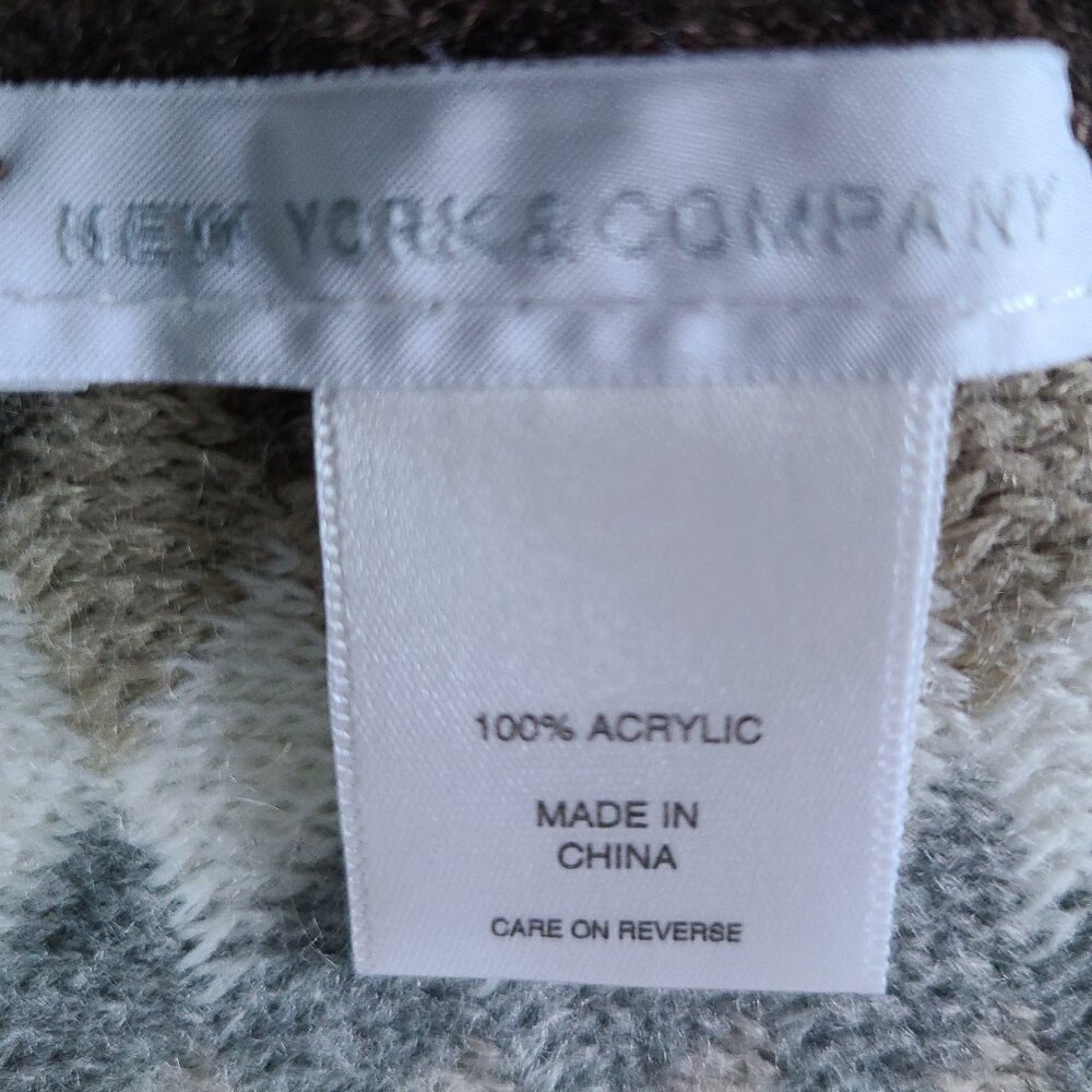 NEW YORK & COMPANY GEOMETRIC DIAMOND SCARF| MULTISHADE ACCESSORY| ONE SIZE